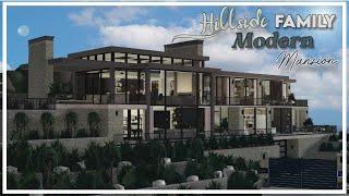 ROBLOX Bloxburg Hillside Family Modern Mansion Speedbuild  Part One $1.8 Million