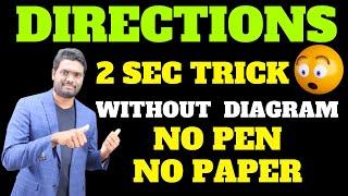 DIRECTIONS 2 SEC TRICK WITHOUT DIAGRAM  NO PEN NO PAPER  By Chandan Venna