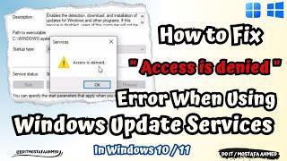 How to Fix Access Is Denied Error When Using Windows Update Service