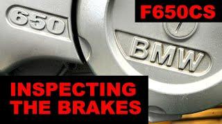 BMW F650CS Brake Inspection and General Maintenance