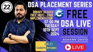 Mastering DSA in C++ for Placements  Session 22  Trees - Binary Search Trees BST