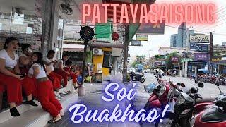 4K Central Pattaya Today Day Walk Part 2  Soi Buakhao Soi Honey Pattaya Sai Song Candid Walks