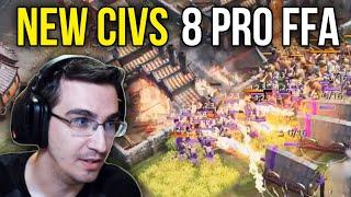 NEW CIVS ONLY 8 PRO PLAYER FFA in AOE4