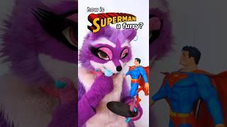 how is superman a furry? #furry #furries  #furryfandom #fursuiter #superman #zeetheraccoon