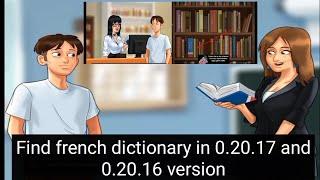 Find French Dictionary For Miss Bisssete In Summertime Saga  Summertime Saga Update News 2023