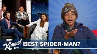 Tom Holland Zendaya Benedict Cumberbatch & Jacob Batalon Answer Questions from Kids