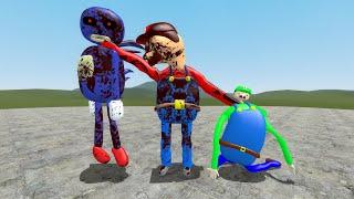 PLAYING AS CURSED MARIO.EXE VS 3D SANIC CLONES MEMES in Garrys Mod