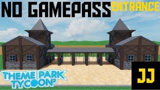 Roblox Themepark Tycoon 2  Building a Entrance  no Gamepass