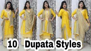 Ten different Style of Dupatta Draping  Suit Dupatta Draping 2022  Must Try Dupatta Styles