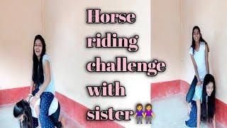 #43vlog Horse ride challenge with sister