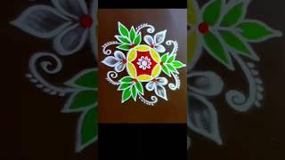 mini rangoli kolam  Latest muggulu  trendy rangoli #shorts #trending #muggulu #rangoli #art