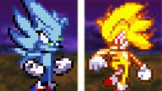 Fleetway Super Sonic vs Nazo - Sprite Animation