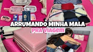 VLOG ORGANIZANDO E ARRUMANDO MINHA MALA pra minha primeira viagem internacional ️🩷