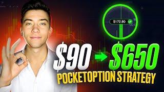 $90 → $650 POCKET OPTION TOP-1 STRATEGY  Binary Options Trading strategy