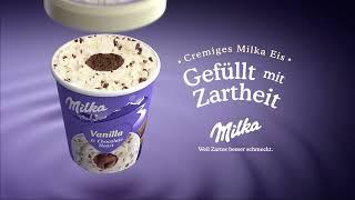 Cremiges Milka Eis – Gefüllt von Zartheit