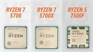 Ryzen 7 5700 vs Ryzen 7 5700X vs Ryzen 5 7500F w RTX 4090 Test in 7 games