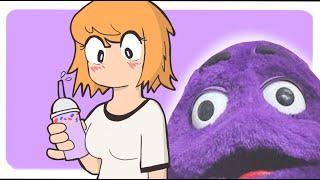 The Grimace Shake meme but animated