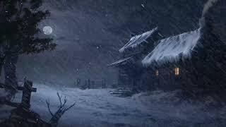 Freezing Blizzard Winter Storm  Icy Snowstorm & Strong Howling Wind  Deep Sleep Relaxation Study