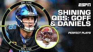 SHINING QB STARS ⭐️ Jared Goffs perfect game + Jayden Daniels making his OROTY CASE  NFL Live