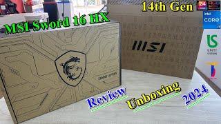 MSI Sword 16 HX B14V Intel Core i7 14700HX 2024 Review and Unboxing  RTX 4050 6GB
