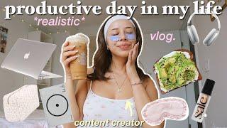 PRODUCTIVE & REALISTIC DAY IN MY LIFE  work from home podcasting what i eat new makeup etc ʚɞ