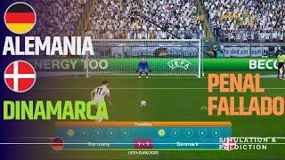 Penaltis  Alemania 3-4 Dinamarca  EURO 2024  simulación de videojuego