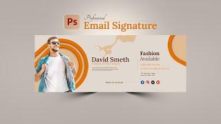 Professional Email Signature Template Design  Adobe Photoshop Tutorial