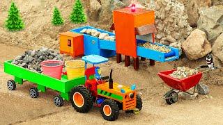 DIY tractor making mini Rock Conveying Conveyor Belt project  diy mini Farm Gate by Concrete