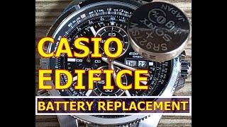 Casio Edifice Battery Replacement. Casio Edifice EFR-506D-1A Pil Değişimi.