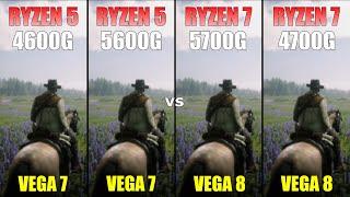 Ryzen 5 4600G vs Ryzen 5 5600G vs Ryzen 7 5700G vs Ryzen 7 4700G - Test in 5 Games