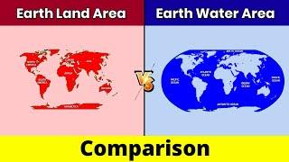 Earth land Area vs Earth Water Area  Earth Water Area vs Earth Land Area  Comparison  Data Duck