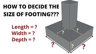 How to decide the size of footing?   Area of footing  Design of RCC footing  Civil Tutor