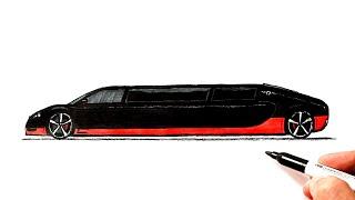 How to draw a Bugatti Limousine