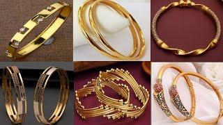 Latest Gold Churi Design For Daily Wear  Simple Gold Bangles Designs 2023  AtifaS World 