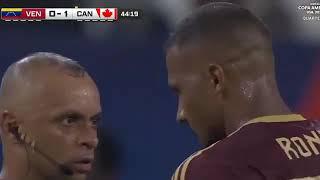 resumen del partido entre VENEZUELA vs CANADÁ  1 - 1 3 - 4 penales