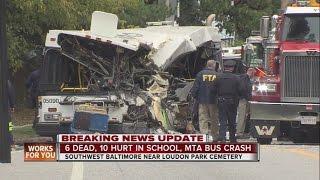 6 confirmed dead after MTA school bus crash in southwest Baltimore