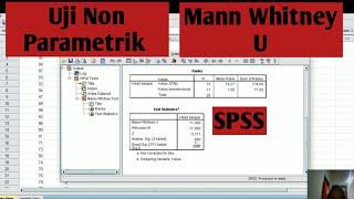 Statistik Non Parametrik Uji Mann Whitney U dengan menggunakan aplikasi SPSS
