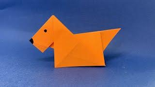 Pies Origami Łatwe  Jak Zrobić Psa z Papieru krok po kroku  Zwierzęta Origami