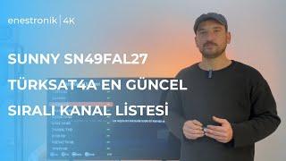 SUNNY SN49FAL27   Hazır Kanal Listesi Yükleme Nasıl Yapılır