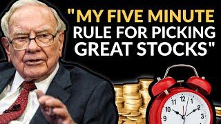 Warren Buffetts Five Minute Stock Picking Rule