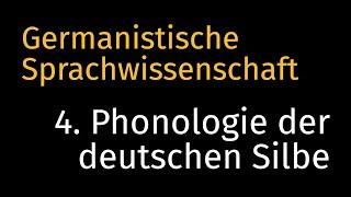 NEUE VERSION  LINK IN BESCHREIBUNG  Germanistische Sprachwissenschaft 4 Silbenphonologie