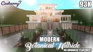 Bloxburg  Botanical Hillside Family Mansion 93k-no advanced placement  Speed Build