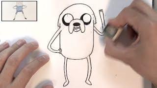 How to draw Jake the dog from Adventure Time step by step - Things to Draw