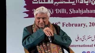 Linguistic maestro Javed Akhtar speaking on the Languages of Shahjahanabad at Urdu Ghars festival