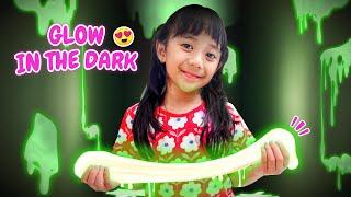 SAMANTHA BIKIN SLIME RAKSASA YANG BISA MENYALA DALAM GELAP  TUTORIAL BUAT SLIME GLOW IN THE DARK