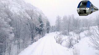  4K  Briançon - Veynes-Dévoluy cab ride France 12.2022 Führerstandsmitfahrt