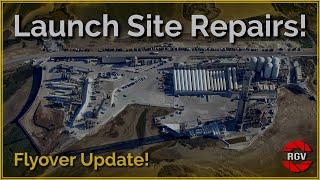 Launch Site Repairs ahead of Flight 4 Starbase Flyover Update 39