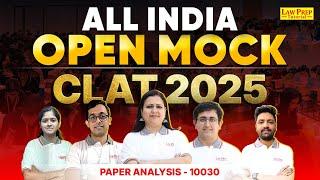 CLAT 2025 Complete Paper Analysis of All India Open Mock  CLAT 2025 Preparation