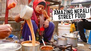 NEPALI STREET FOOD feast in KATHMANDU Nepal  Best MOMOS in Kathmandu + traditional Newari food