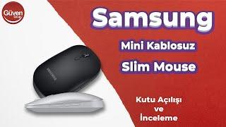 Samsung Slim Mouse EJ-M3400D Mini Kablosuz Bluetooth Siyah ve Gümüş İnceleme unboxing